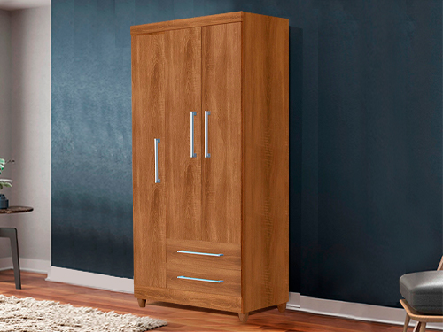 Roupeiro 3 Portas Mel Paris Rud Rack