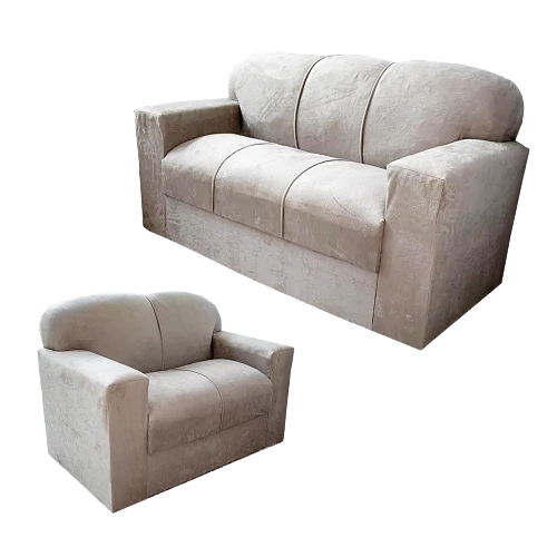 Conjunto de Sofá de 2 e 3 Lugares Bege