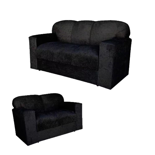 Jogo de Sofá 2 e 3 lugares Barato Suede Preto