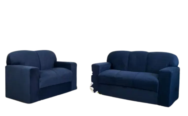 Jogo de Sofá 2 e 3 lugares Azul Escuro Barato Suede