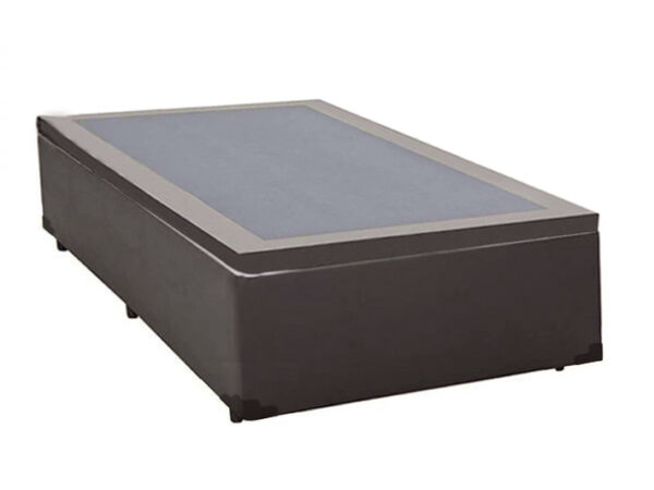 Base Box Baú Solteirão Blindado Corino Linhão Café 36X108X188 AN