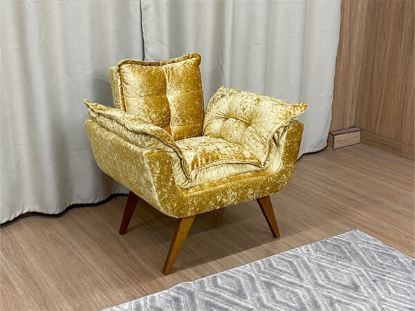 Poltrona Decorativa 1 Lugar Ouro 850 Opala