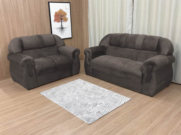 Sofá 2 e 3 Lugares Marrom 603 Corsa