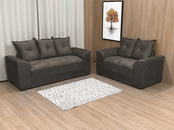 Sofá 2 e 3 Lugares Marrom 603 Porto