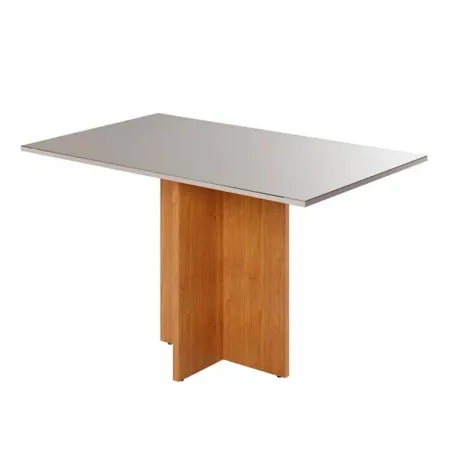 MESA LOS ANGELES 160X80 CINAMOMO COM TAMPO OFFWHITE (SOMENTE BASE E TAMPO)