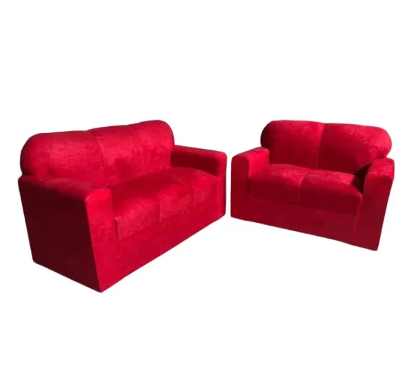 Jogo de Sofá 2 e 3 lugares Barato Suede Vermelho