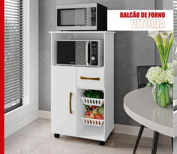 BALCÃO DE FORNO VITORIA -BRANCO - (BORSARI)
