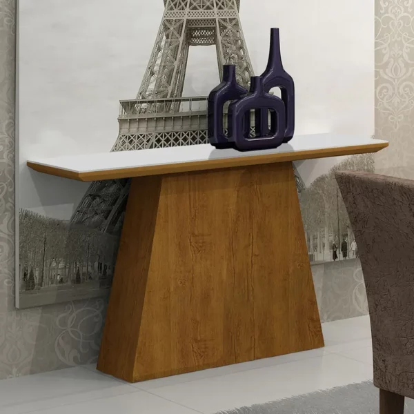 APARADOR LUNA - OFF WHITE/IMBUIA (RUFATO)