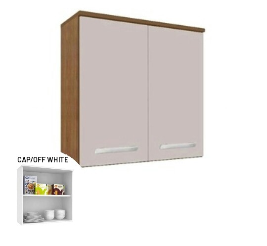 ARMÁRIO AÉREO BRUNA - CAPUCCINO/OFF WHITE (POQUEMA)