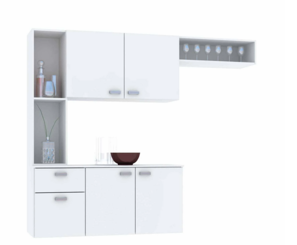 COZINHA COMPACTA CARISMA 4 PORTAS - VILA RICA - BRANCO