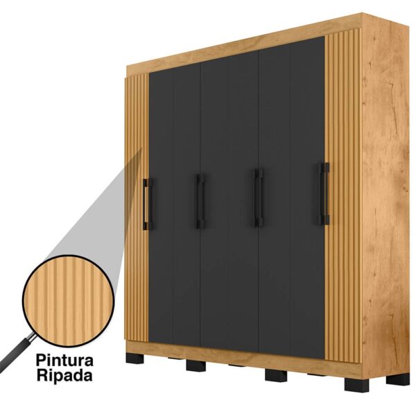 GUARDA ROUPA 2348 - FREIJO/CARBONO (ARAPLAC)