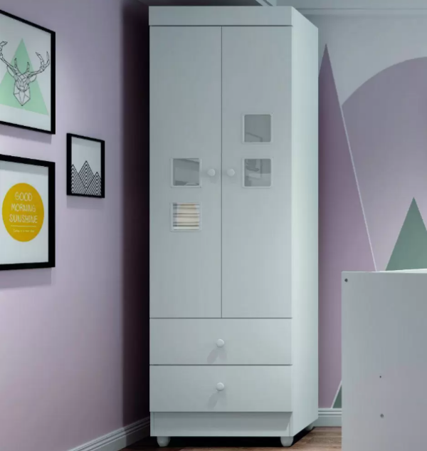 GUARDA-ROUPA LIFE 2 PORTAS - TIGUS - BRANCO