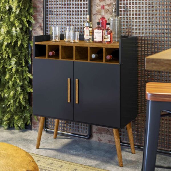 APARADOR ROMA - PRETO/IPE (TIGUS)