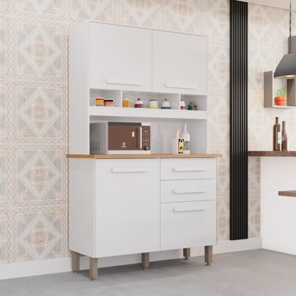KIT COZINHA SOFIA 1.15Cm 4 PORTAS 2 GAVETAS - IMOP - BRANCO