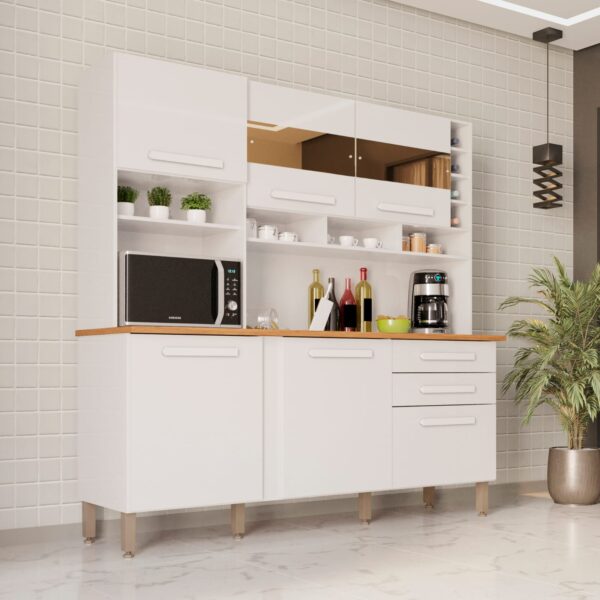 KIT ALEXIA C/ESPELHO - BRANCO (IMOP)