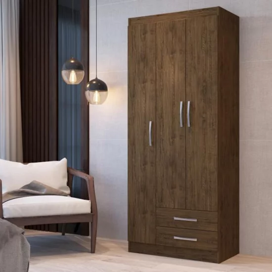 GUARDA-ROUPA TREVISO 3 PORTAS 2 GAVETAS - DORIPEL - AMARULA