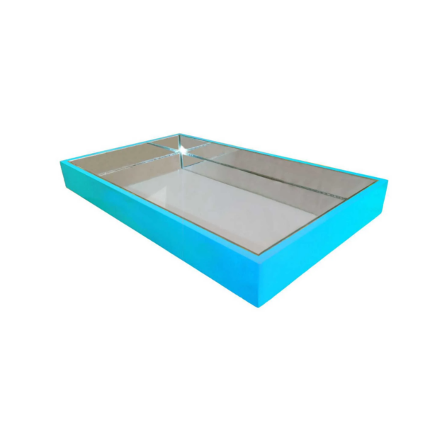 BANDEJA DECORATIVA  - ESPELHADA - MOVEIS DECORE - AZUL