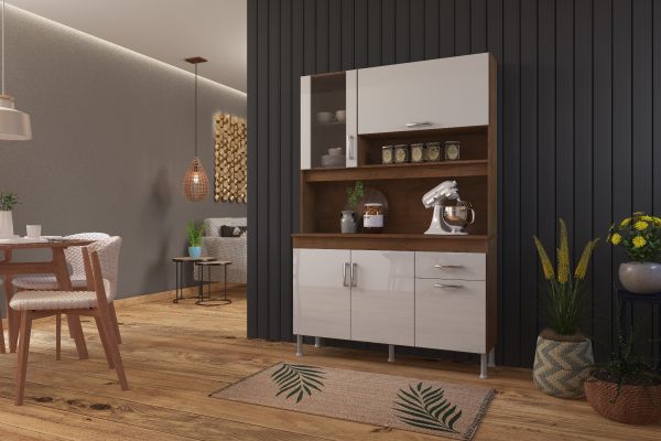 KIT LUCIA 1.20 - NOCE/OFF WHITE (INDEKES)