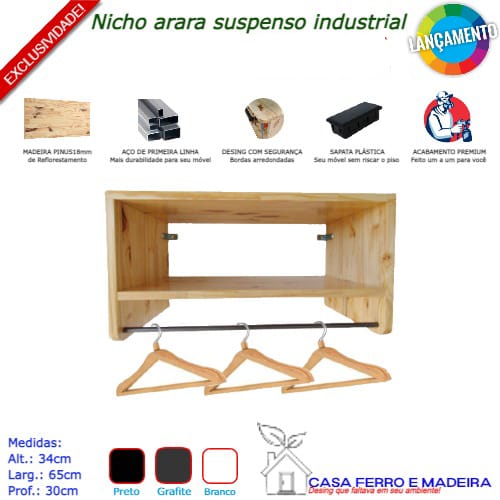 NICHO ARARAS SUSPENSO - JISA - PINUS