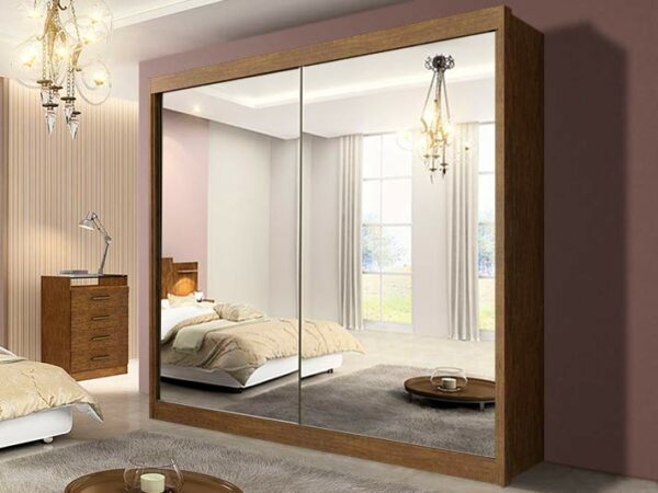 Guarda-Roupa 2 Portas c/Espelho Ypê/Off Las Vegas 2.2 D’Doro